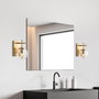 Opviq Lámpara de Pared Dorada con Tapa de Cristal